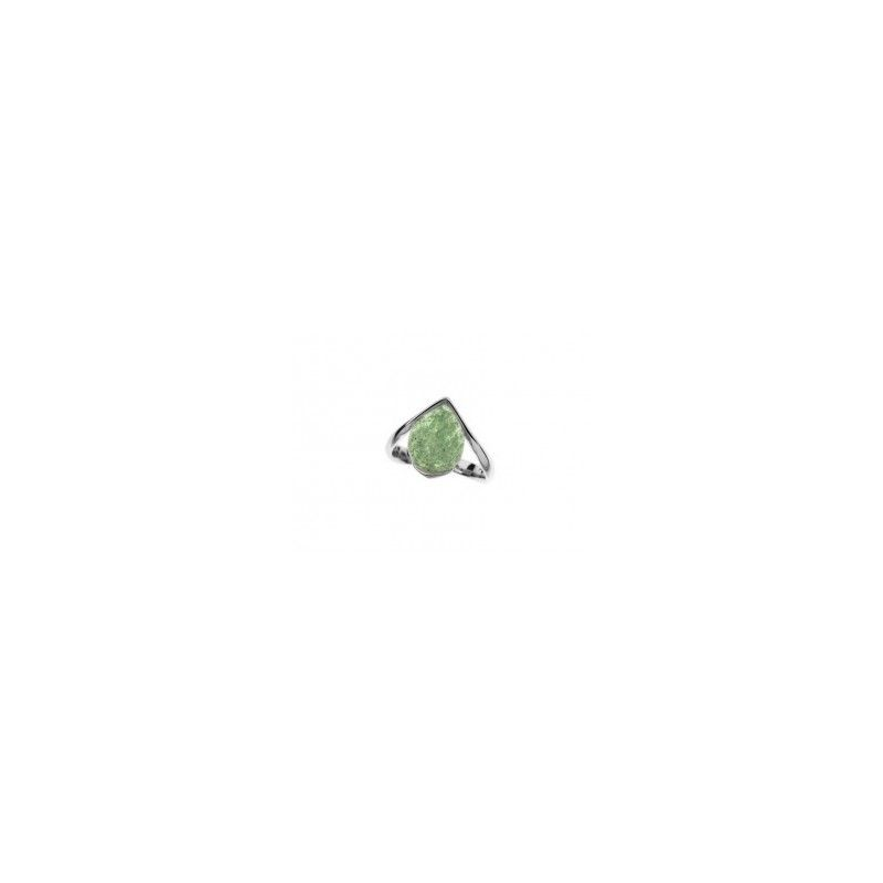 Bague argent aventurine verte