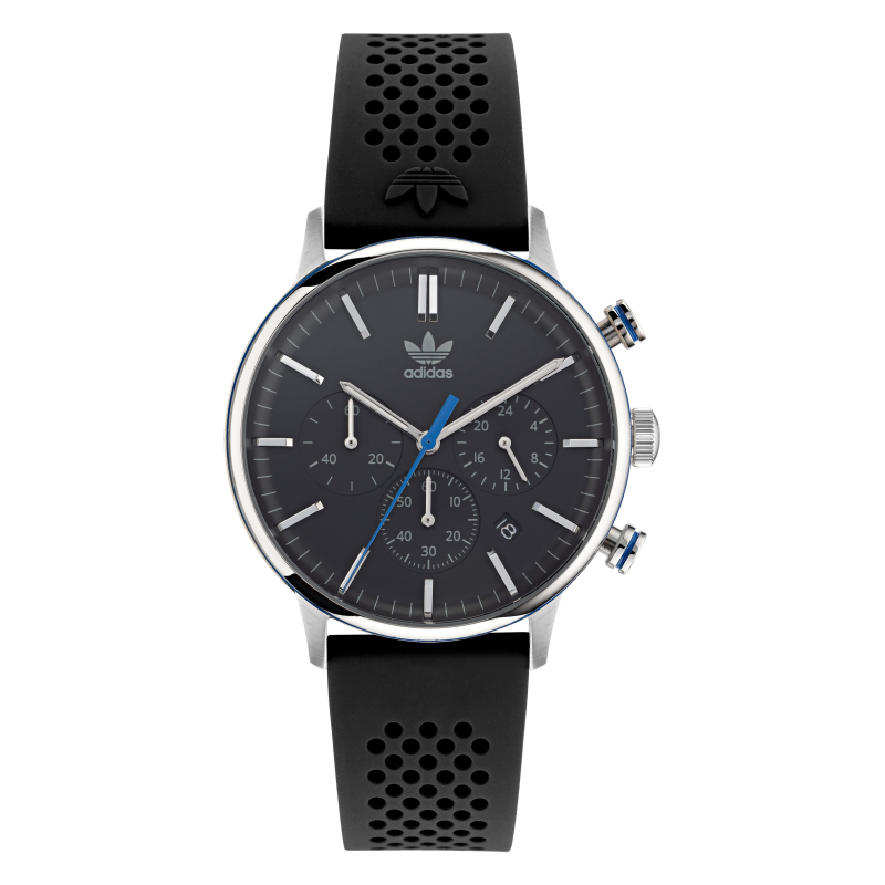 Montre ADIDAS fond noir bracelet silicone noir