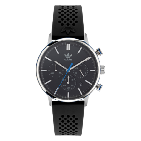 Montre ADIDAS fond noir bracelet silicone noir