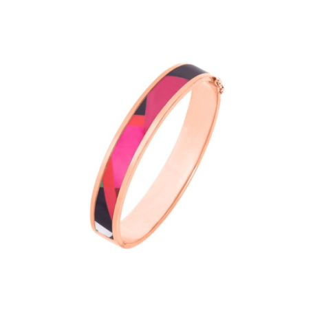 Bracelet laiton rosé CHRISTIAN LACROIX émail coloré
