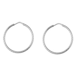 Créoles ciselées argent diamètre 35 mm