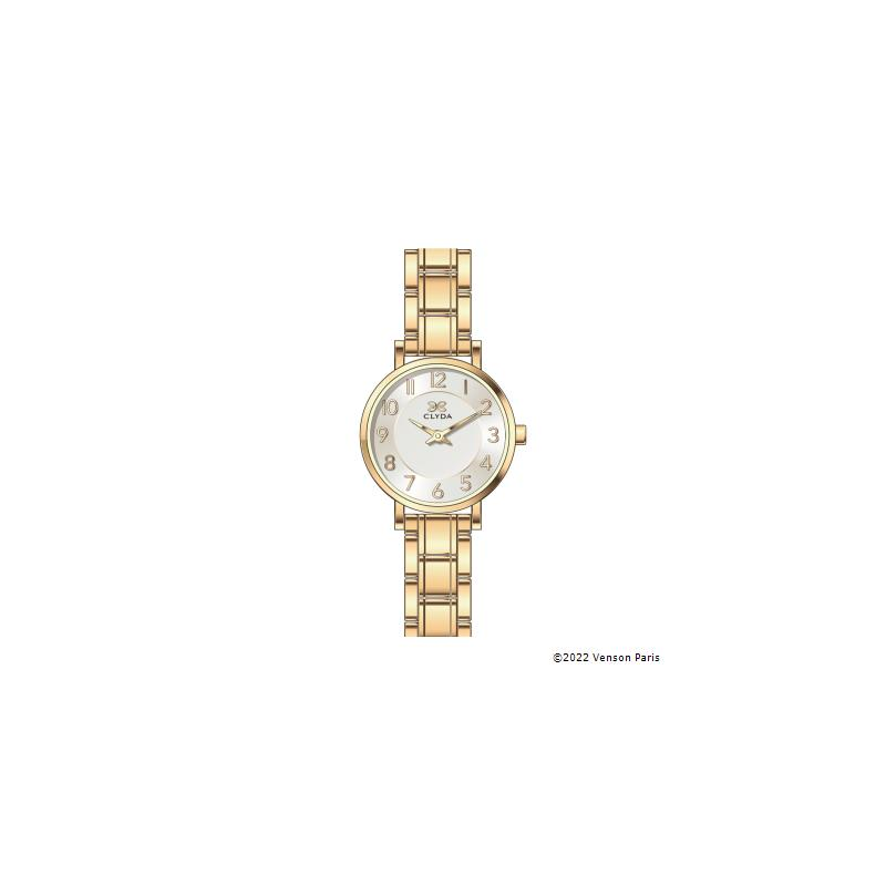 Montre CLYDA tout acier doré