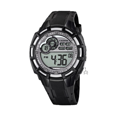 Montre homme CALYPSO digitale noir bracelet silicone