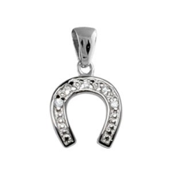 Pendentif argent fer à cheval oxydes