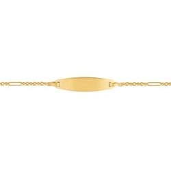 Bracelet identité bébé or jaune 18 carats