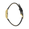 Montre LIP Churchill C18 boite carré acier doré bracelet cuir noir