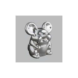 Tirelire argentée souris