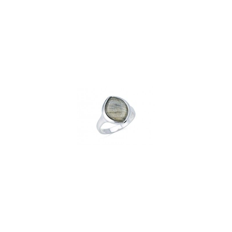 Bague argent labradorite verte