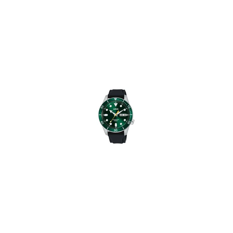 Montre homme automatique LORUS bracelet silicone noir