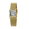Montre LIP Churchill C18 boite carré tout acier doré bracelet milanais