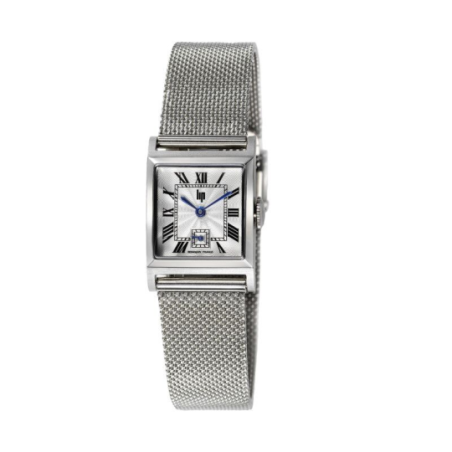 Montre LIP Churchill C18 boite carré tout acier bracelet milanais