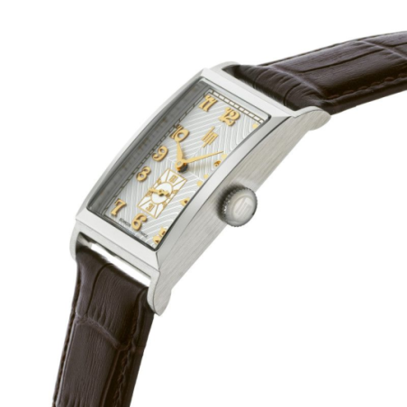 Montre LIP Churchill T24 acier bracelet cuir marron