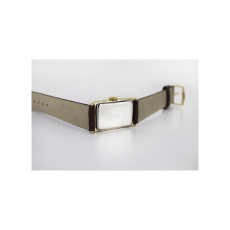 Montre LIP Churchill T18 boite doré bracelet cuir marron