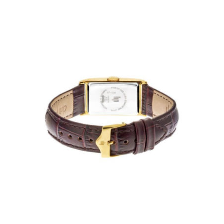 Montre LIP Churchill T18 boite doré bracelet cuir marron
