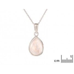 Pendentif argent quartz rose